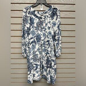 Spartina 449 Blue and White Floral Blouse